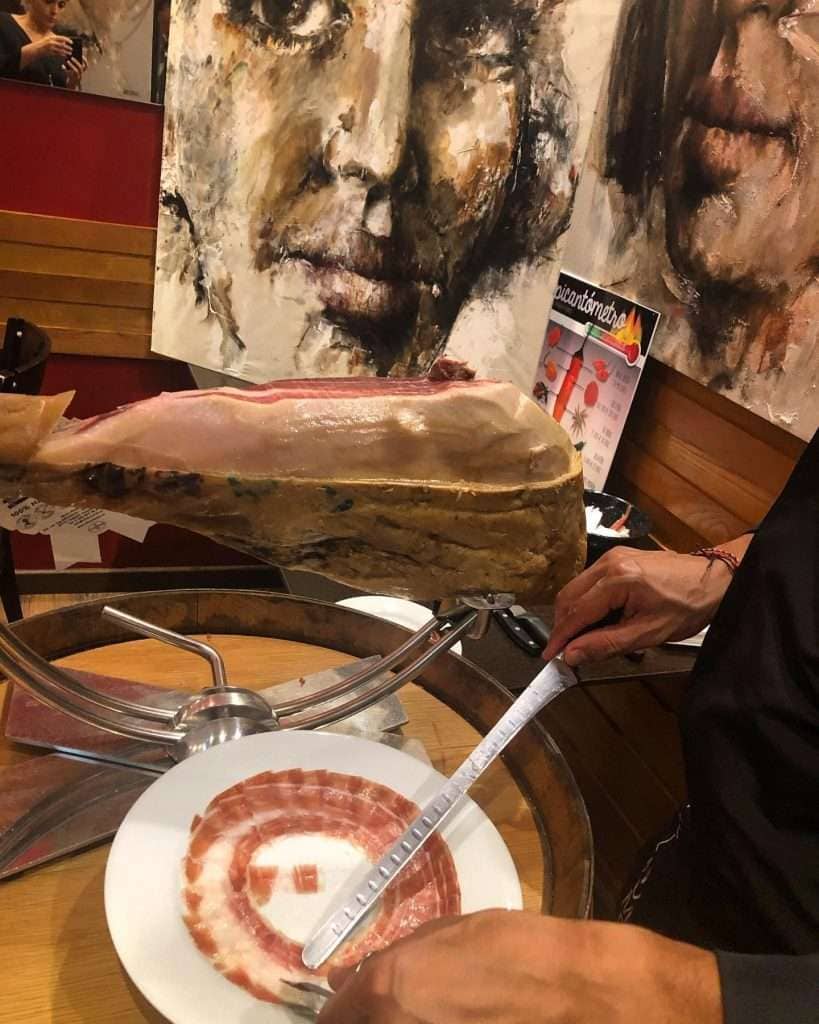 Jamón ibérico Restaurante La Cocina de Hande